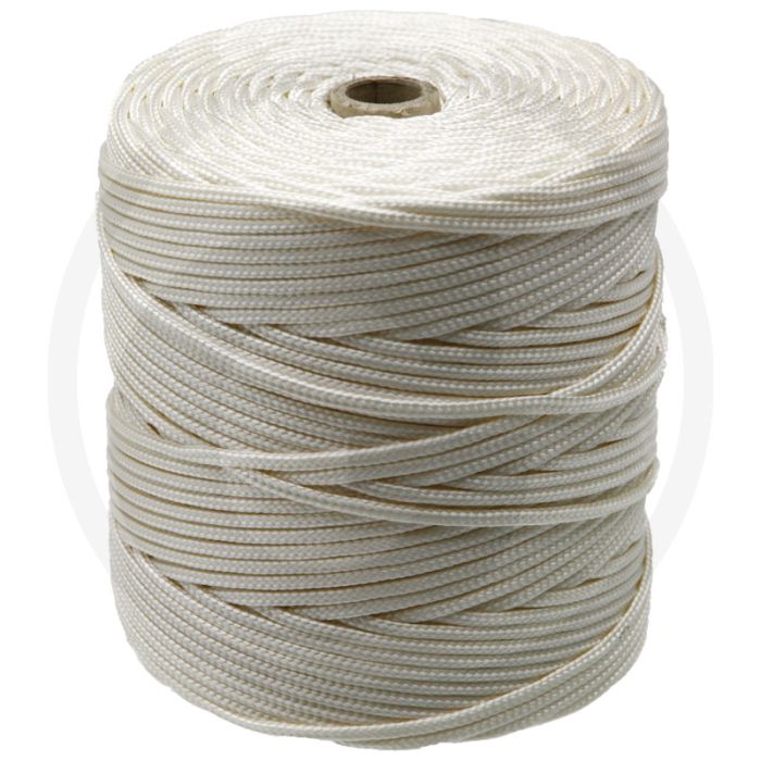 Nylon gevlochten garen - Wit, 4mm, zonder kern