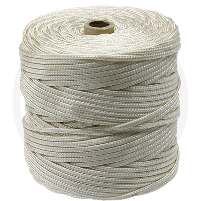 Nylon gevlochten garen - Wit, 5mm, Zonder kern