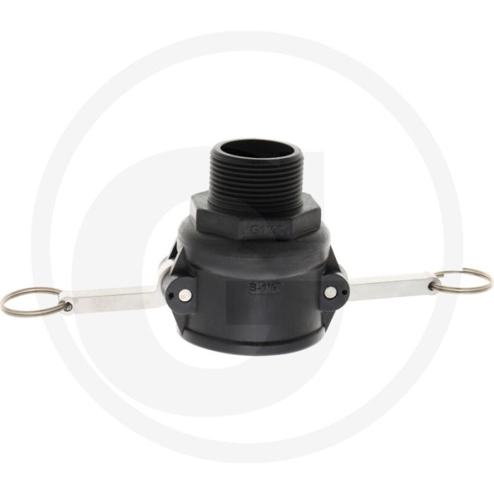 Camlock M-Teil Typ B 1 1/2 x AG 1 1/4" (mit Außengewinde)
