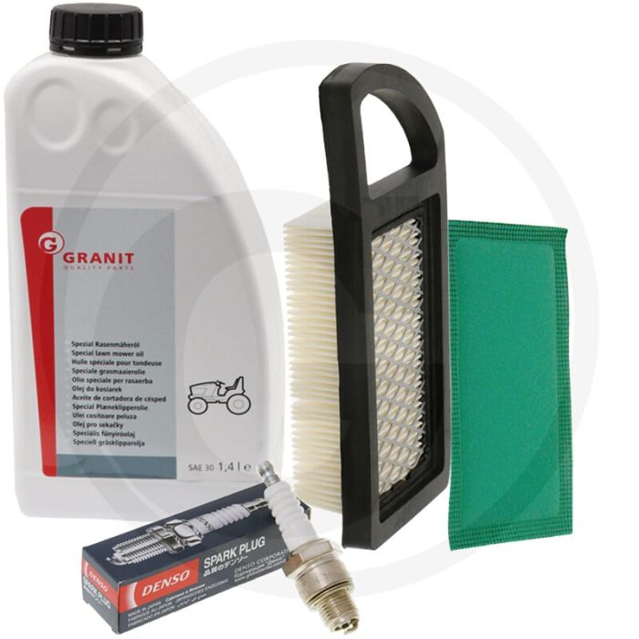 Onderhoudskit - 3 serie, verticaal - 1,4L SAE30 - luchtfilter - voorfilter - bougie