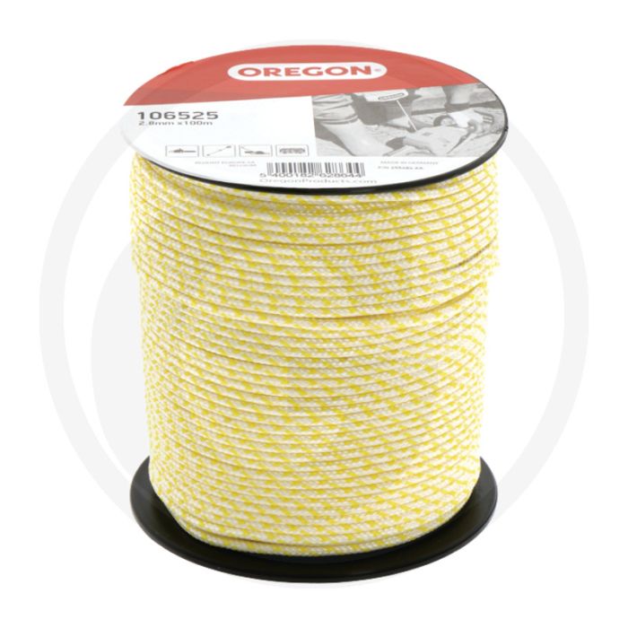 OREGON Starterkoord 2,8mm x 100m - Elastisch en sterk, slijtvast, olie- en benzinebestendig