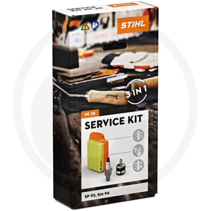 Stihl Servicekit 28 met Luftfilter, Zündkerze en Kraftstofffilter - SP92, KM94