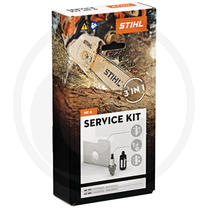 Stihl servicekit 6 voor MS170/MS180 (niet 2-Mix) - Luchtfilter, bougie, brandstoffilter