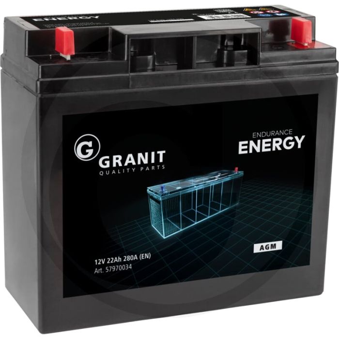ENDURANCE ENERGY Accu 12V / 22Ah - Gesloten en onderhoudsvrij