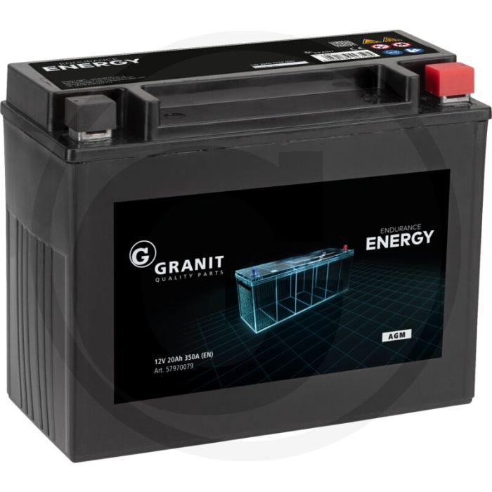 ENDURANCE ENERGY Accu AGM 12V / 20Ah - 205x89x164 mm, 350A Koudstart
