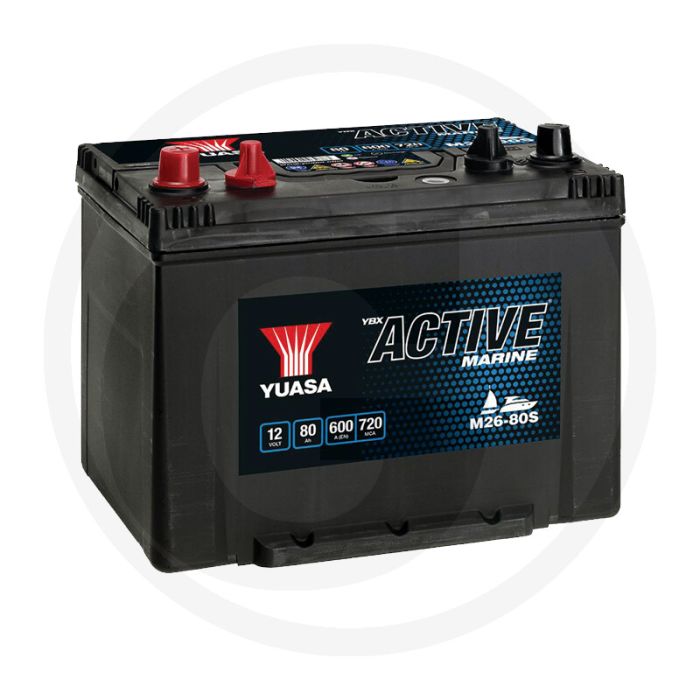 Yuasa Accu 80Ah 600EN 12V Ca/Ca - Speciaal voor boten