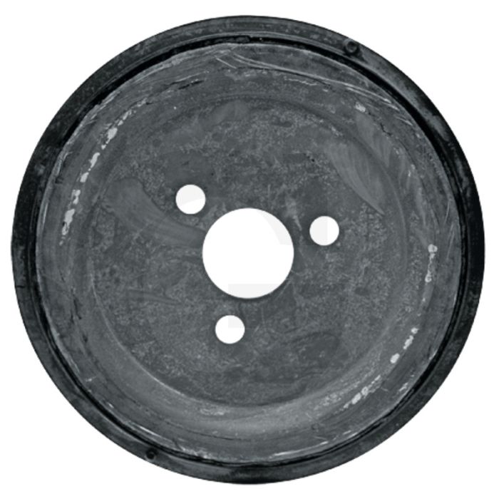 Schijf met rubber 152mm Buiten-Ø, 28,6mm Binnen-Ø, 3 gaten