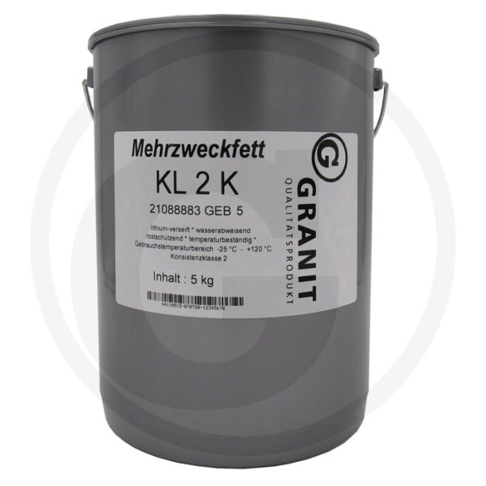 Multifunctioneel vet KL2K 5 kg - NLGI-klasse 2, -30°C tot +120°C Multifunctioneel vet KL2K 5 kg - NLGI-klasse 2, -30°C tot +120°C