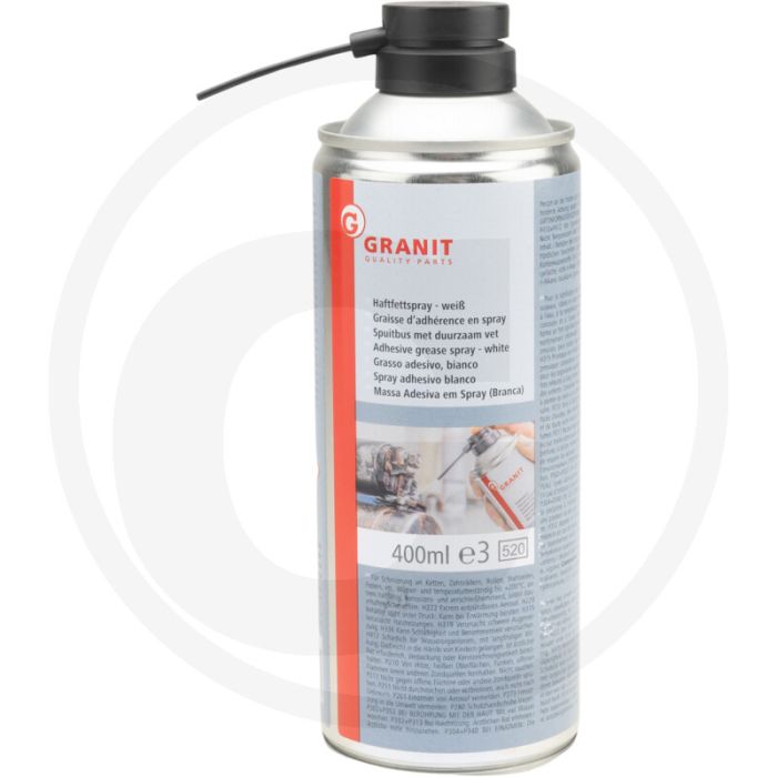Spuitbus met duurzaam vet, wit - 400 ml, +200°C bestendig Spuitbus met duurzaam vet, wit - 400 ml, +200°C bestendig