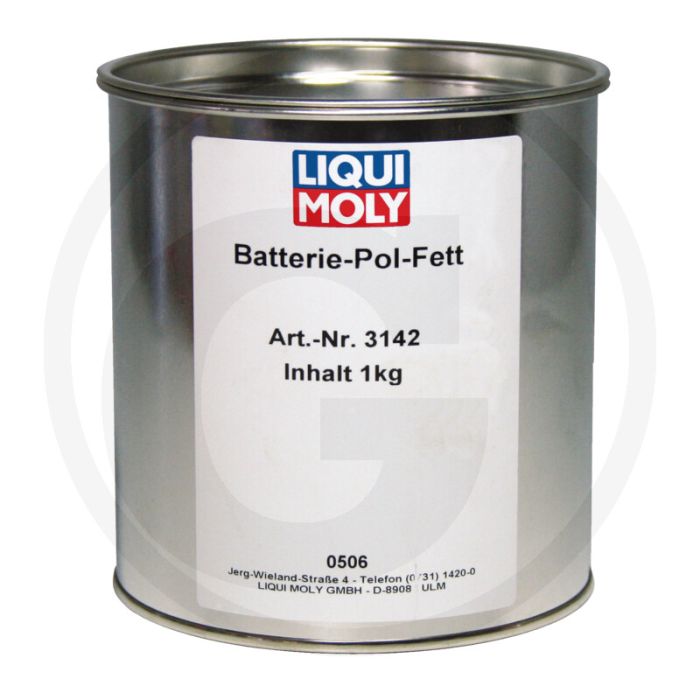 Liqui Moly Accupoolvet 1 kg blik - Corrosiebescherming, kunststofcompatibiliteit, DIN 51502 M2C-30 Liqui Moly Accupoolvet 1 kg blik - Corrosiebescherming, kunststofcompatibiliteit, DIN 51502 M2C-30