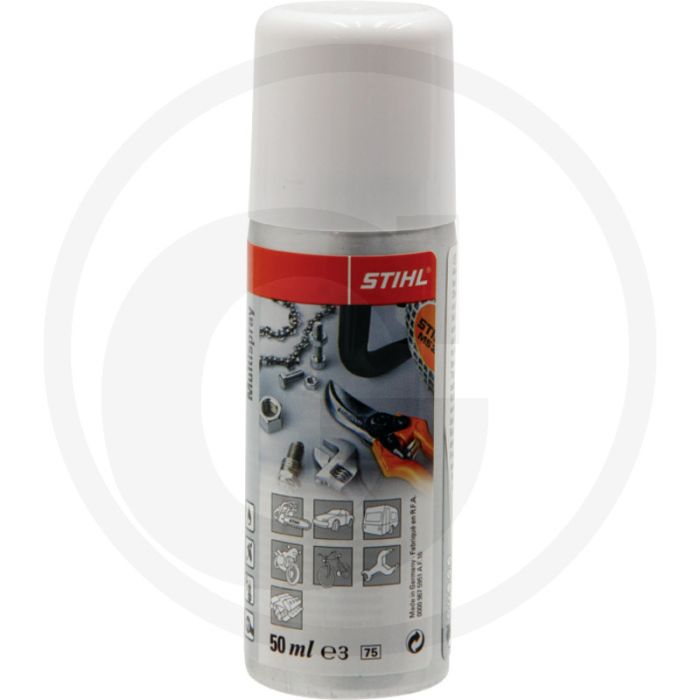 Stihl Multispray 50 ml - Corrosiebescherming, contactspray, kruipolie Stihl Multispray 50 ml - Corrosiebescherming, contactspray, kruipolie