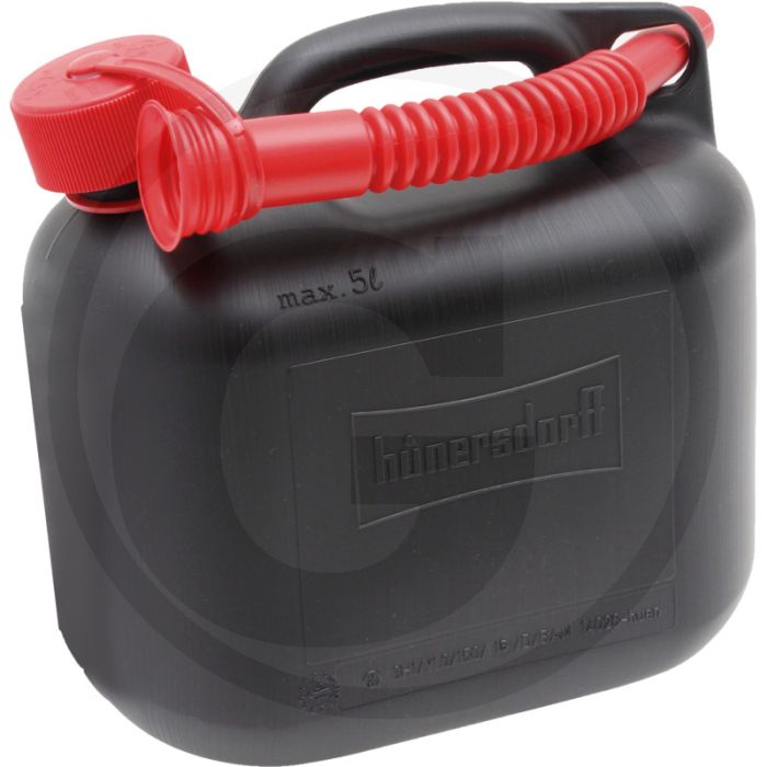 HÜNERSDORFF Brandstofjerrycan 5L Zwart - TÜV-getest - Incl. schenktuit - GHS-labeling HÜNERSDORFF Brandstofjerrycan 5L Zwart - TÜV-getest - Incl. schenktuit - GHS-labeling