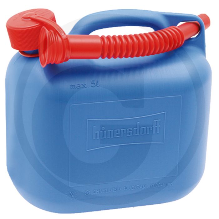 HÜNERSDORFF Brandstofjerrycan 5L Blauw Benzine/Diesel 267x147x247mm HÜNERSDORFF Brandstofjerrycan 5L Blauw Benzine/Diesel 267x147x247mm
