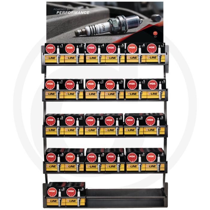 NGK Werkplaatsdisplay met bougies (Kleine motoren)