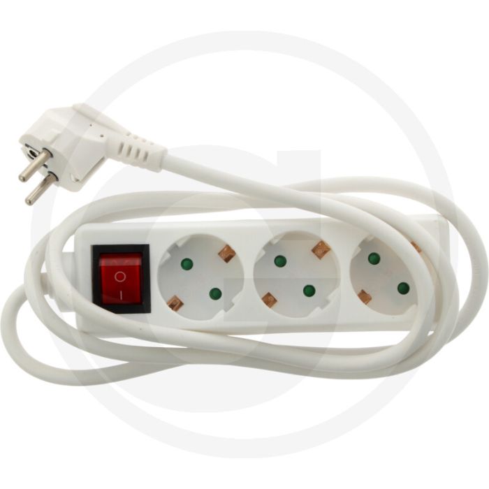 AS Schwabe 3-voudige verdeeldoos zonder schakelaar - 1,40 m kabel, 3 x 1,4 mm²