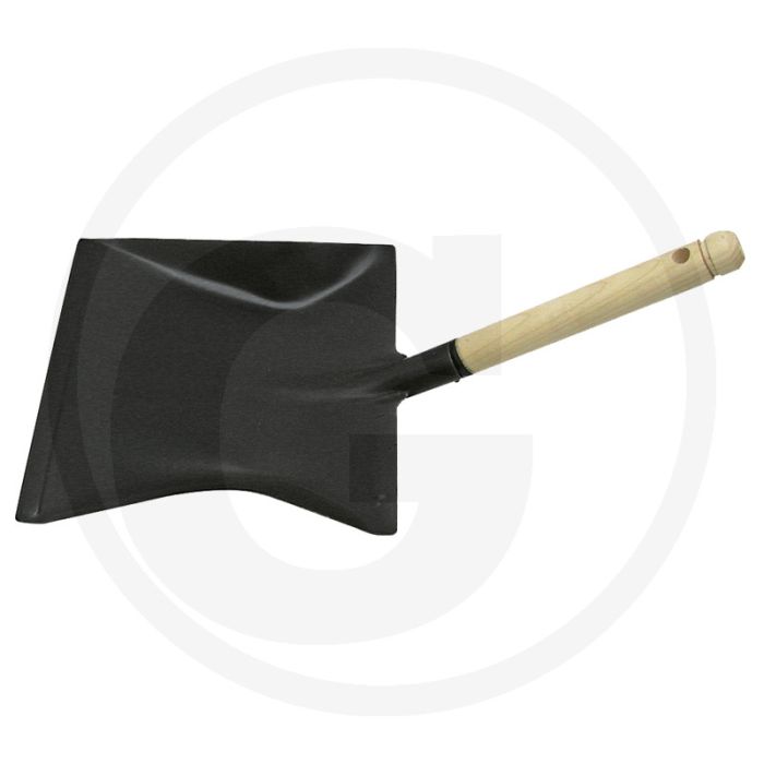 Blik 240mm Metaal Zwart gelakt met houten handvat Blik 240mm Metaal Zwart gelakt met houten handvat