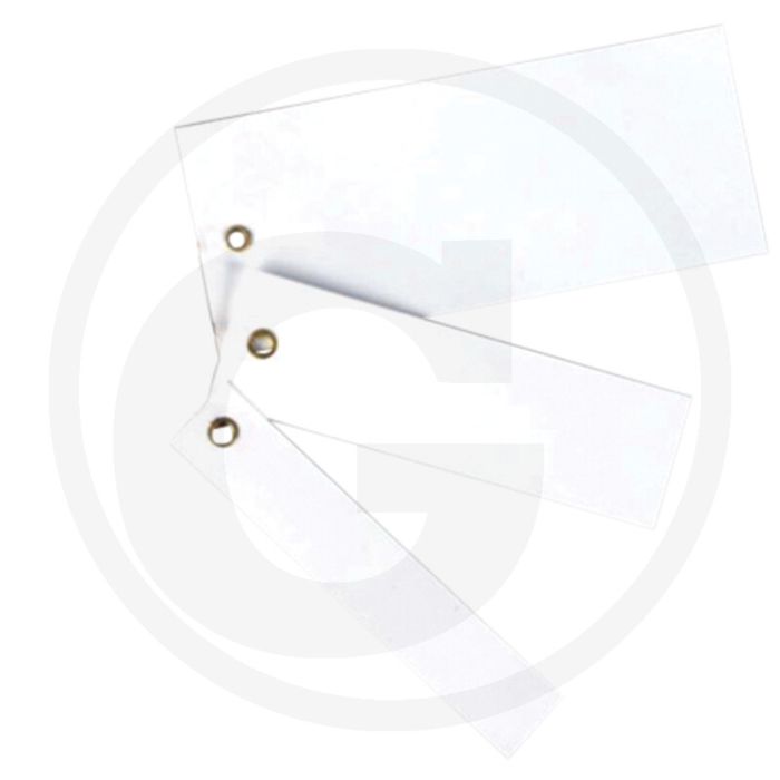 Eichner VPE200 Labels met draad - Hard PVC, 120x50x0,4mm, wit