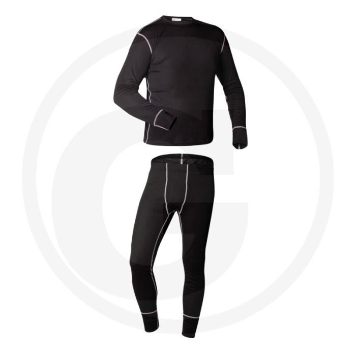 Set thermo-onderkleding Zwart EU S 55% katoen / 45% nylon