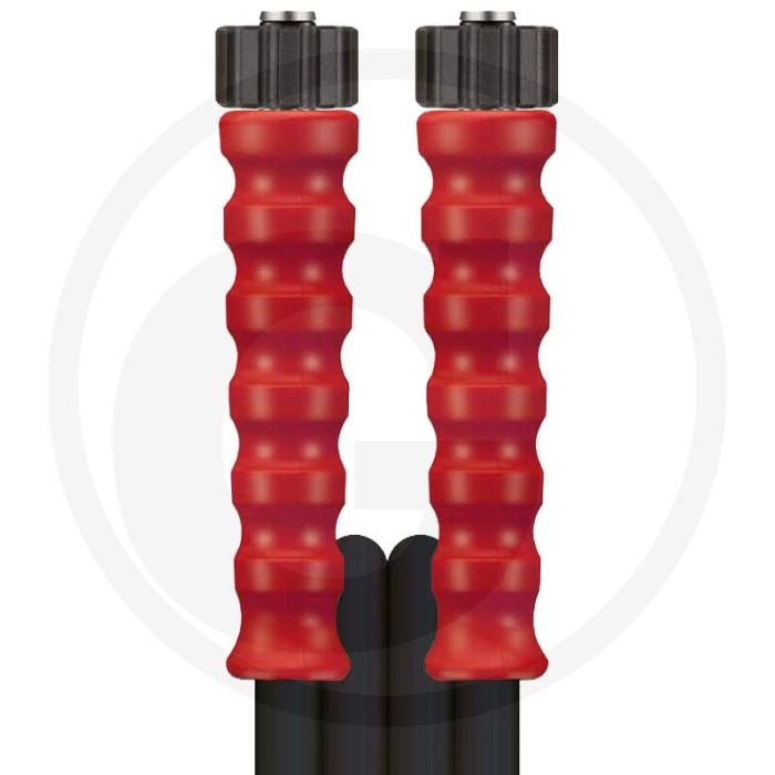Hogedrukslang 15m, 400 bar, DN8, 2SC, zwart, rood
