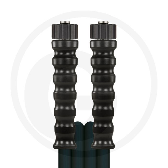 Hogedrukslang 2m DN8 400 bar 150°C zwart - Met knikbescherming