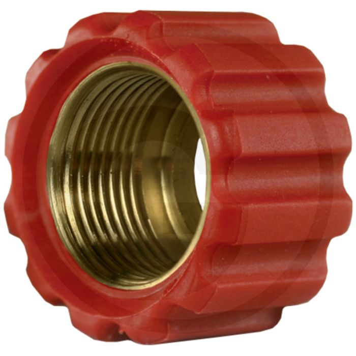 Wartelmoer M22x1,5 16,4 mm rood Messing.