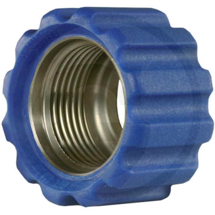 Wartelmoer M22x1,5 16,4 mm blauw RVS - Binnen-Ø: 16,4 mm