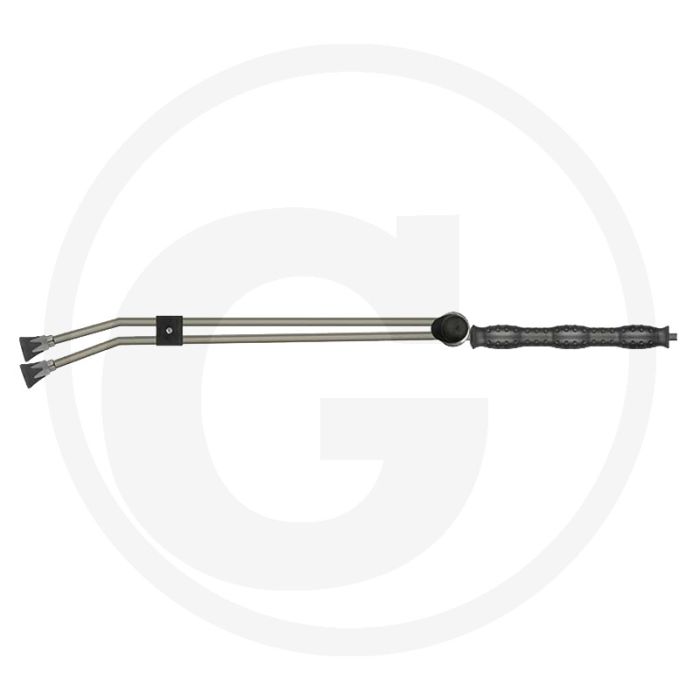 Dubbele spuitlans - Roestvrijstalen regelklep, 980mm lengte, 400 bar max. druk