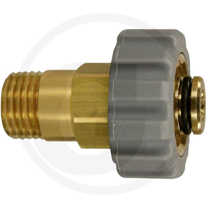 Handkoppeling M22 x 1,5 buitendraad  M21 x 1,5 binnendraad 60mm lang