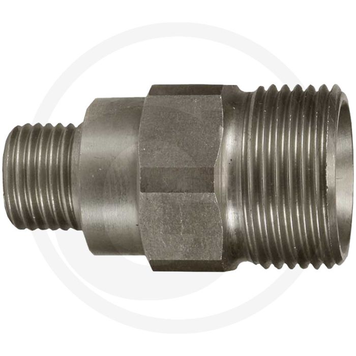 Tegennippel Roestvrijstaal M22 x 1,5 40mm 400bar