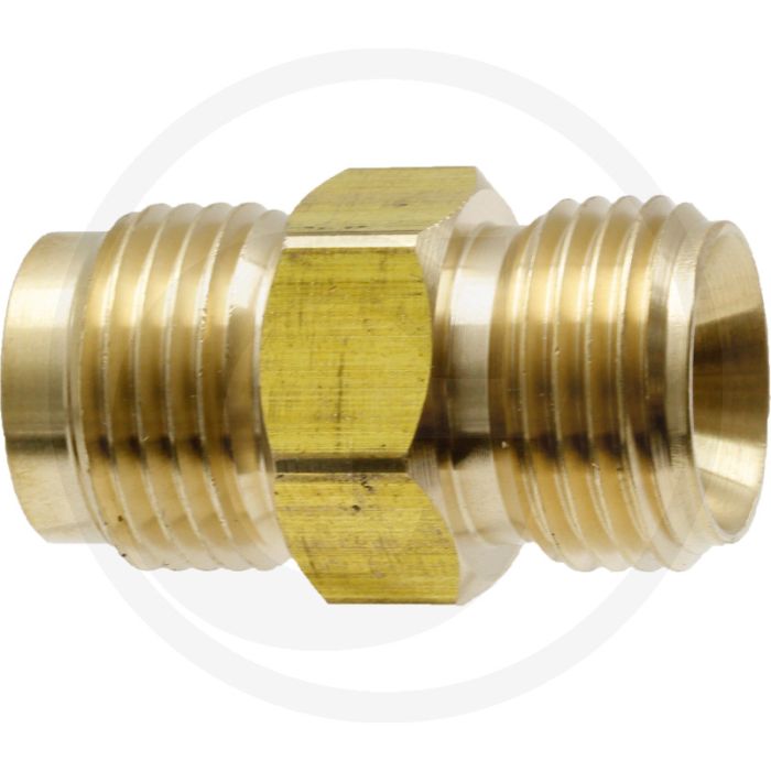 Tegennippel Messing 1/2", 300 bar, 40mm, O-ring - Dibo