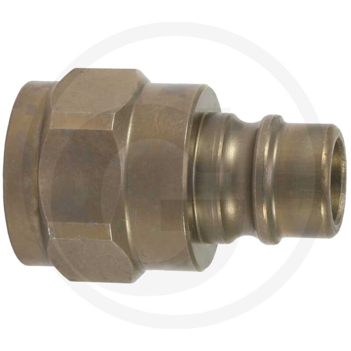 Hogedruksteeknippel 1/2" IG, 350 bar, RVS, 43,7 mm
