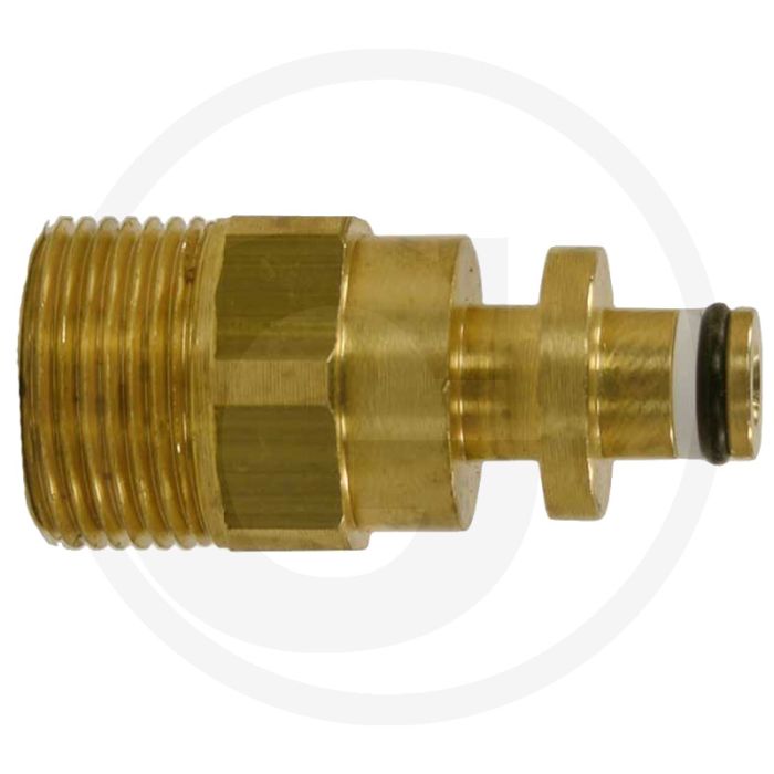 Slangadapter - M22 x 1,5 buitendraad, Messing, 250 bar