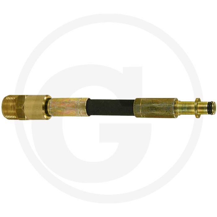 Slangadapter M22 x 1,5 buitendraad, messing, 190mm, 210 bar