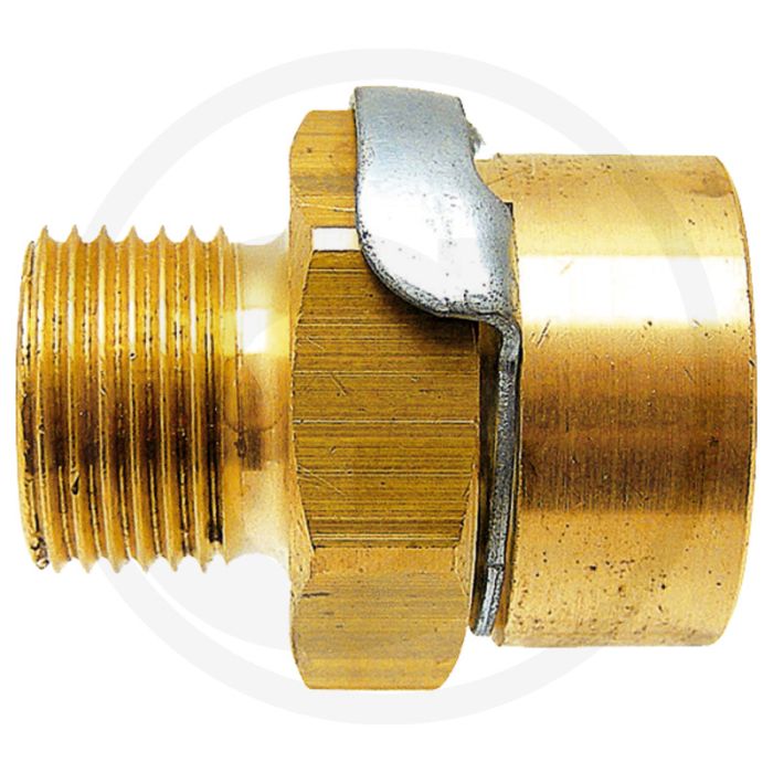 Slangadapter - Messing, 400 bar, 150°C, 3/8” buitendraad