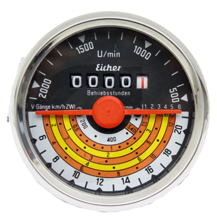 Tractormeter (80 mm Inbouwafmeting  Draairichting links)