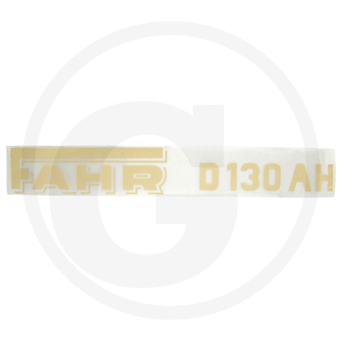 Embleem Typeplaatje Fahr D 130 AH