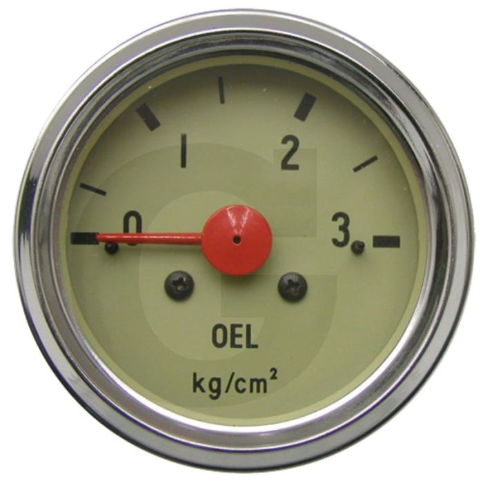 Oliedrukmeter (mechanisch, inbouwmaat 60 mm  0 - 3 bar)