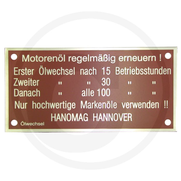 Motorblokplaatje (D 52/D 57, rood)