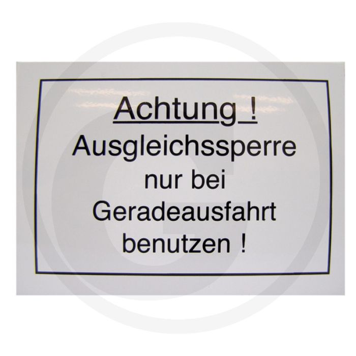 Achtung! Sperdifferentieel Wit.