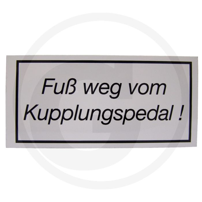 Fuß weg vom Kupplungspedal - Uitvoering: Wit