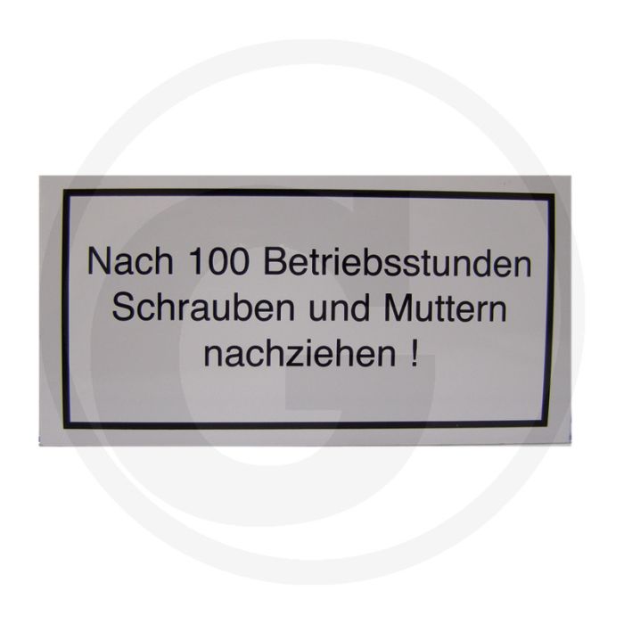 Nach 100 Betriebsstunden... Uitvoering: Wit
