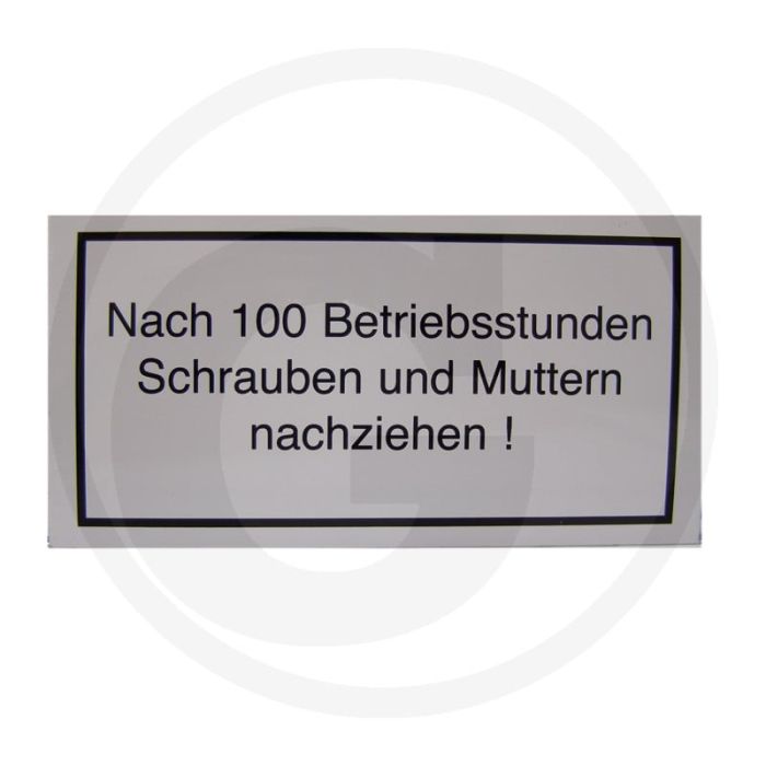 Nach 100 Betriebsstunden... Rood Uitvoering