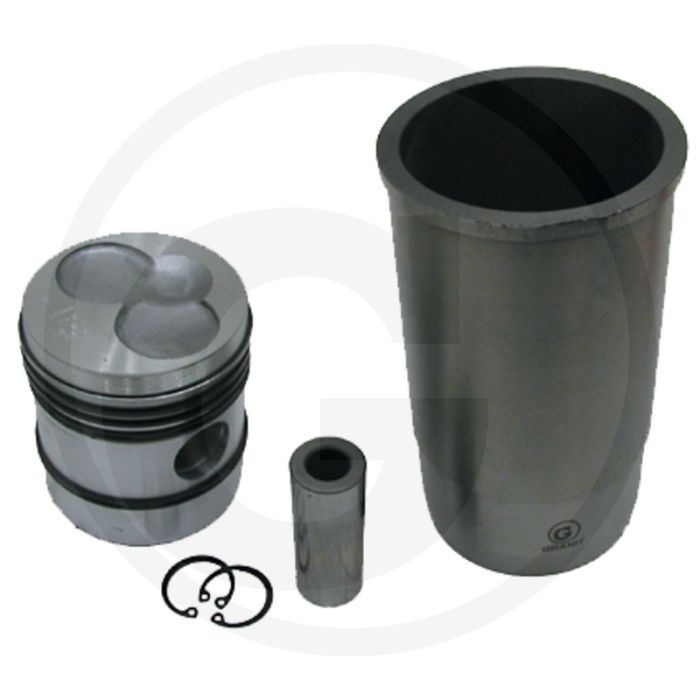Zuiger en cilinderset compleet (5 veren, Ø: 87,31 mm  Pistonpen Ø: 28 x 72 mm)