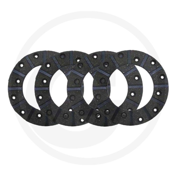 Remvoering (Voor voetrem  ; Ø: 142 mm  ; 4 stuks  ; met klinknagels)