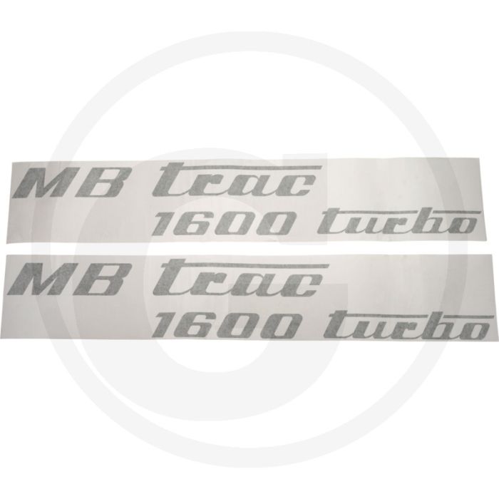 Stickerset (Trac 1600 turbo, olijfgroen, links en rechts)