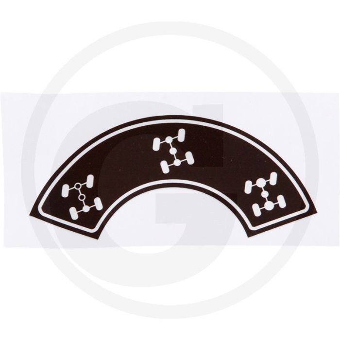 Sticker (4wd schakeling, bruin)