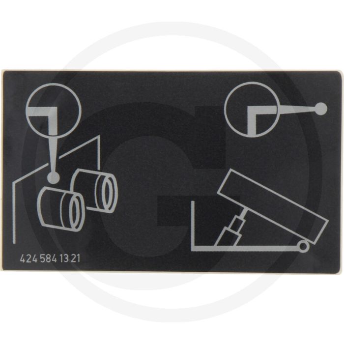 Sticker (Schakelschema laadbak)