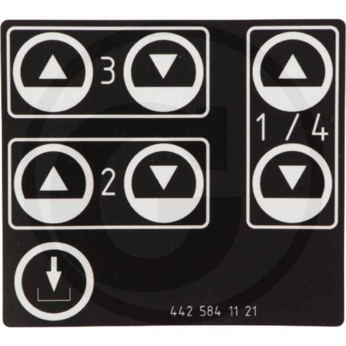 Sticker - Hydrauliekaansluitingen voor Trac 1100, 1300, 1500