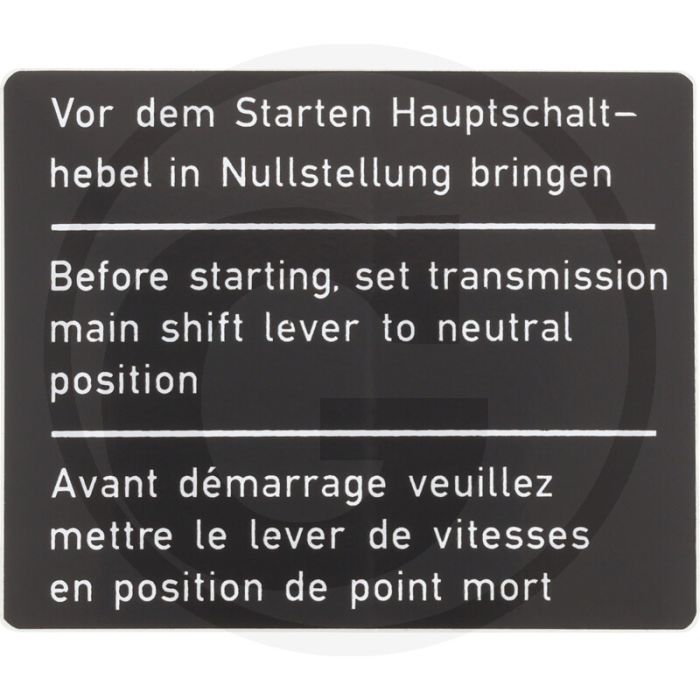 Sticker (Startprocedure) Sticker (Startprocedure)