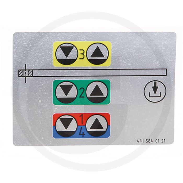 Sticker (hydrauliekaansluitingen voor)